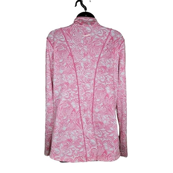Saucony floral full zip pink floral jacket size XL - Picture 2 of 6